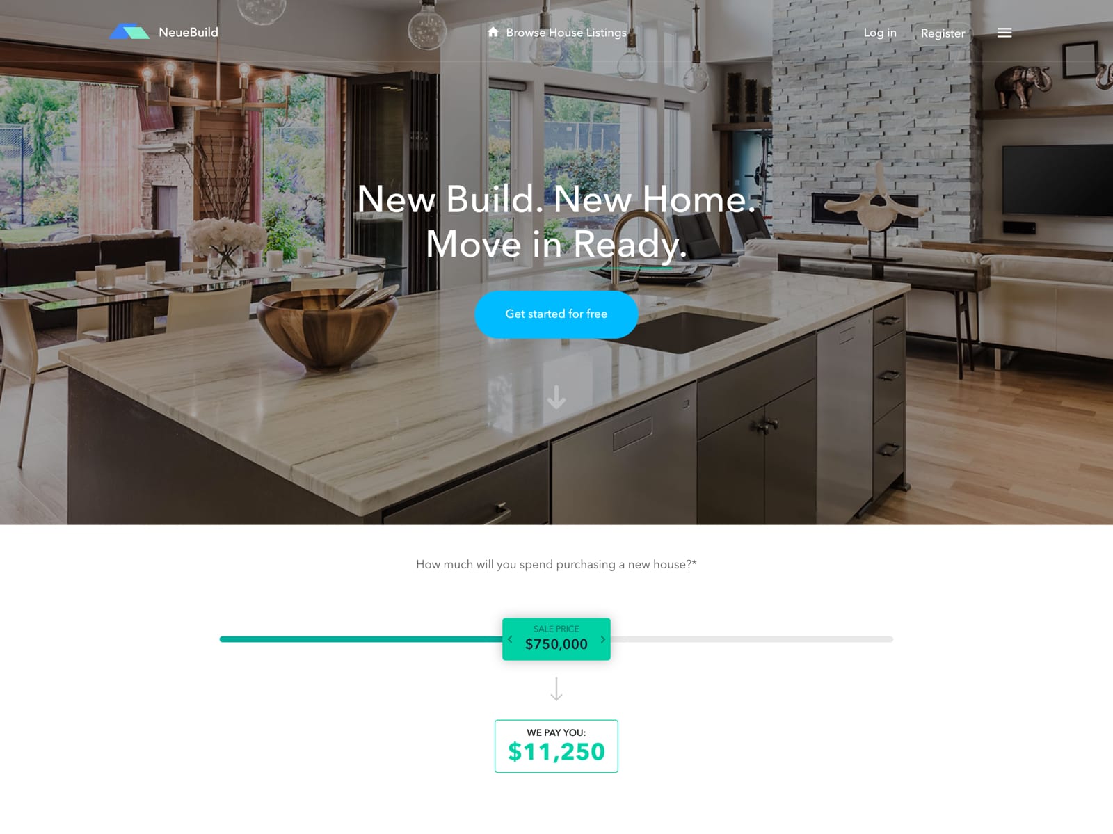 NeueBuild website homepage