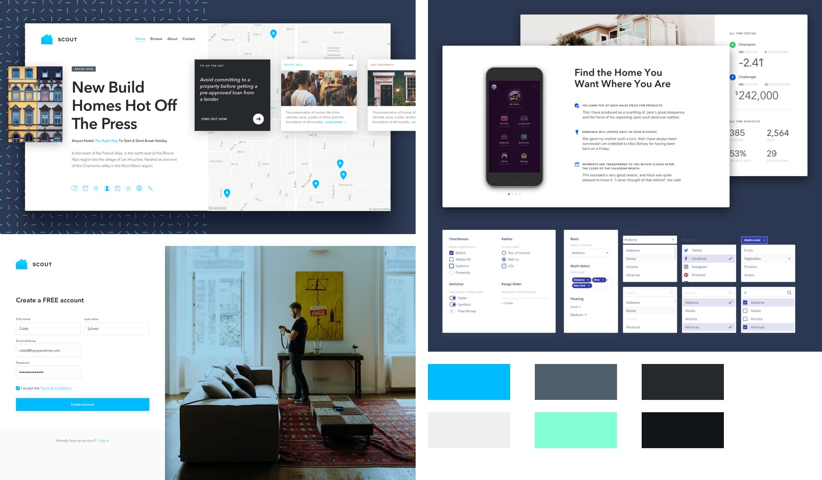 NeueBuild web design style tiles